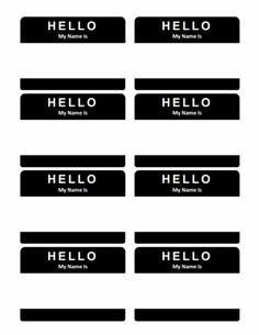10 Best PRINTABLE NAME TAGS Images On Pinterest Free Printables Hello My Name Is Nametag Template