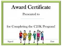 10 Best Running Certificates Images On Pinterest Certificate