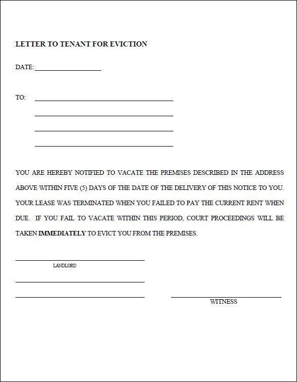 10 Eviction Notice Templates Free Download For PDF Word Legal Document
