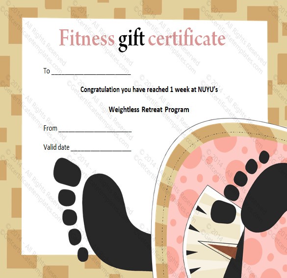 10 Fitness Gift Certificate S DOC PDF Free Premium Card