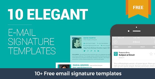 10 Free Email Signature Templates Designrazzi Newest WordPress