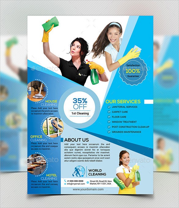 10 House Cleaning Flyer Templates To Download Sample