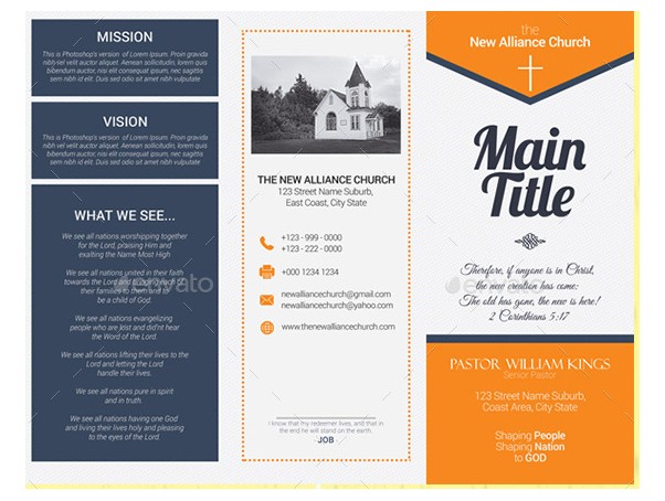 10 Popular Church Brochure Templates Design Free PSD JPEG EPS