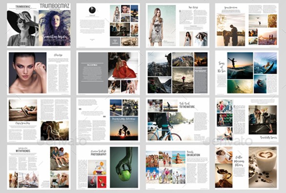10 Stunning PSD And InDesign Photography Magazine Templates For Photo Collage Template