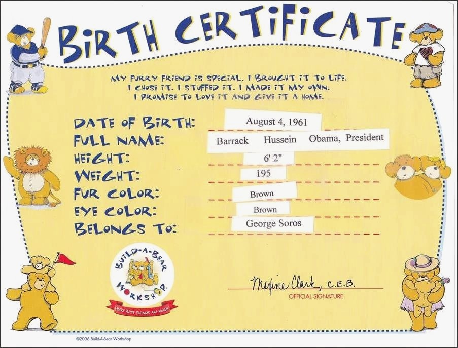 10 Why Choosing Build A Bear Birth Certificate Template You