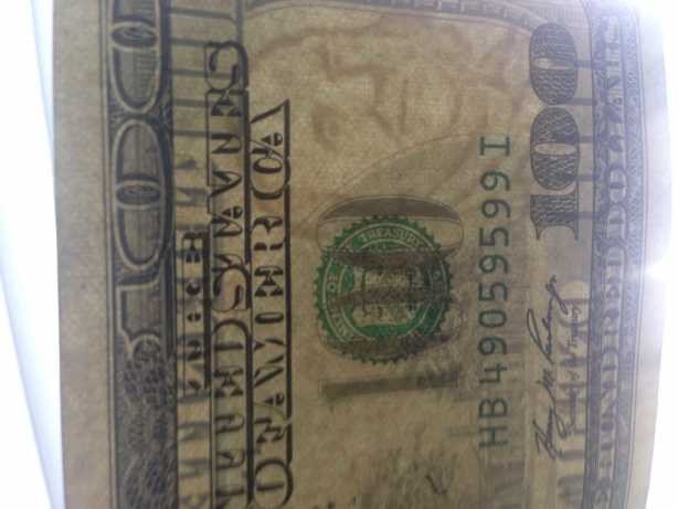 100 Dollar Bill Drop Card