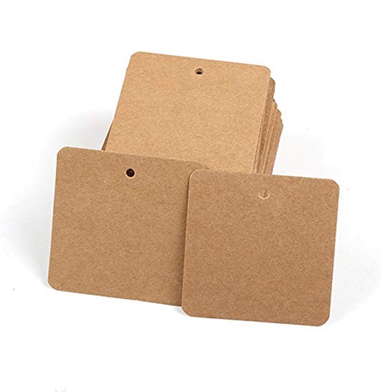 100 PCS Kraft Paper Gift Tags With String Blank Tag Vintage Favor