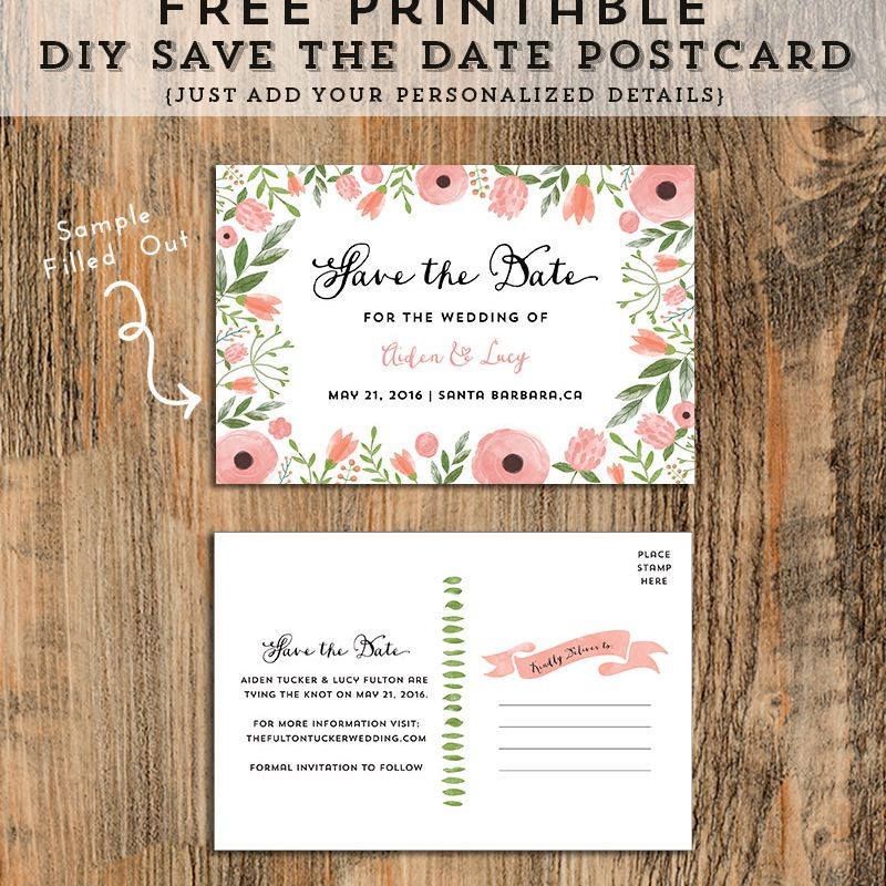 11 Free Save The Date Templates Printable Postcards