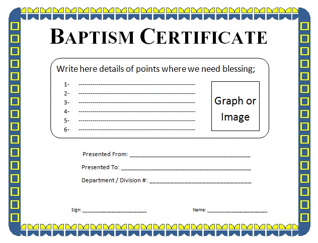 12 Baptism Certificate Templates Free Word PDF Certificates Template