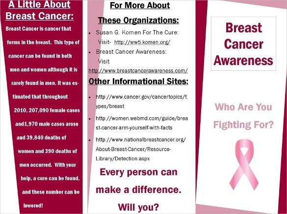 12 Breast Cancer Brochure Templates Free PSD AI Illustrator