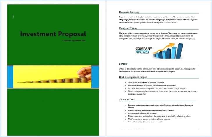 12 Fresh Investment Proposal Template Word Images Dynamicditchers