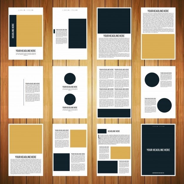 12 Page Booklet Template Vector Free Download