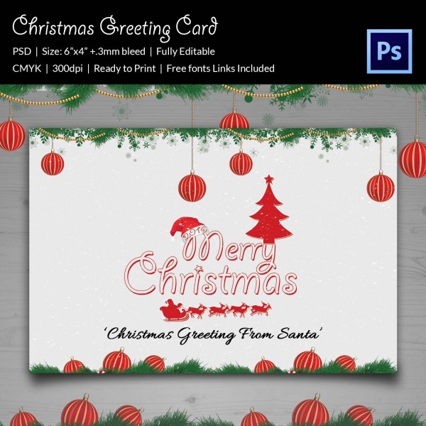 126 Christmas Greeting Card Templates Free Psd Eps Ai