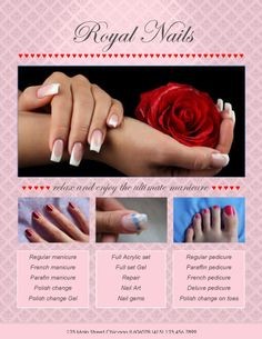 128 Best Marketing Flyers Images On Pinterest Nail Flyer Template Free