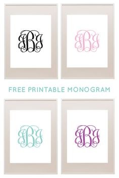 14 Best Monogram Maker Images On Pinterest 100 Free Printable