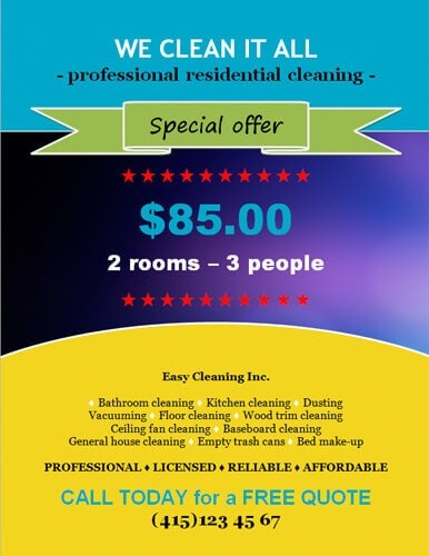 14 Free Cleaning Flyer Templates House Or Business Ad