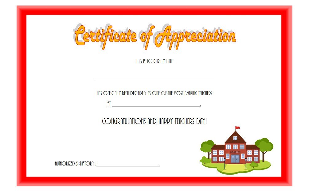 14 Teacher Appreciation Certificate Shawn Weatherly Of For Teachers