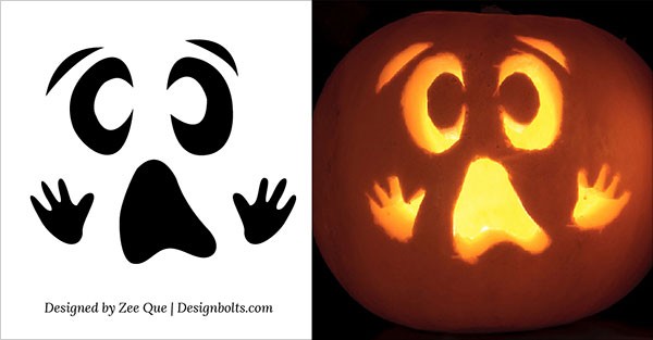 15 Free Printable Scary Halloween Pumpkin Carving Stencils Ghost Stencil