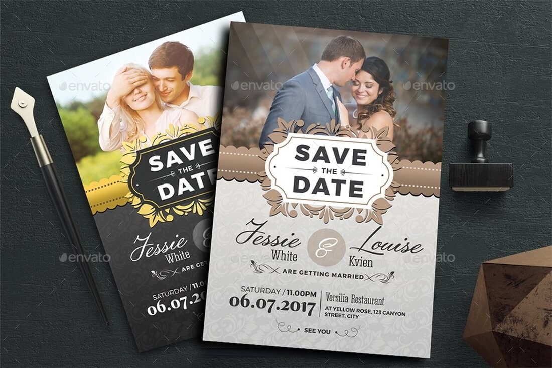 15 Gorgeous Save The Date Templates Design Shack Template Psd