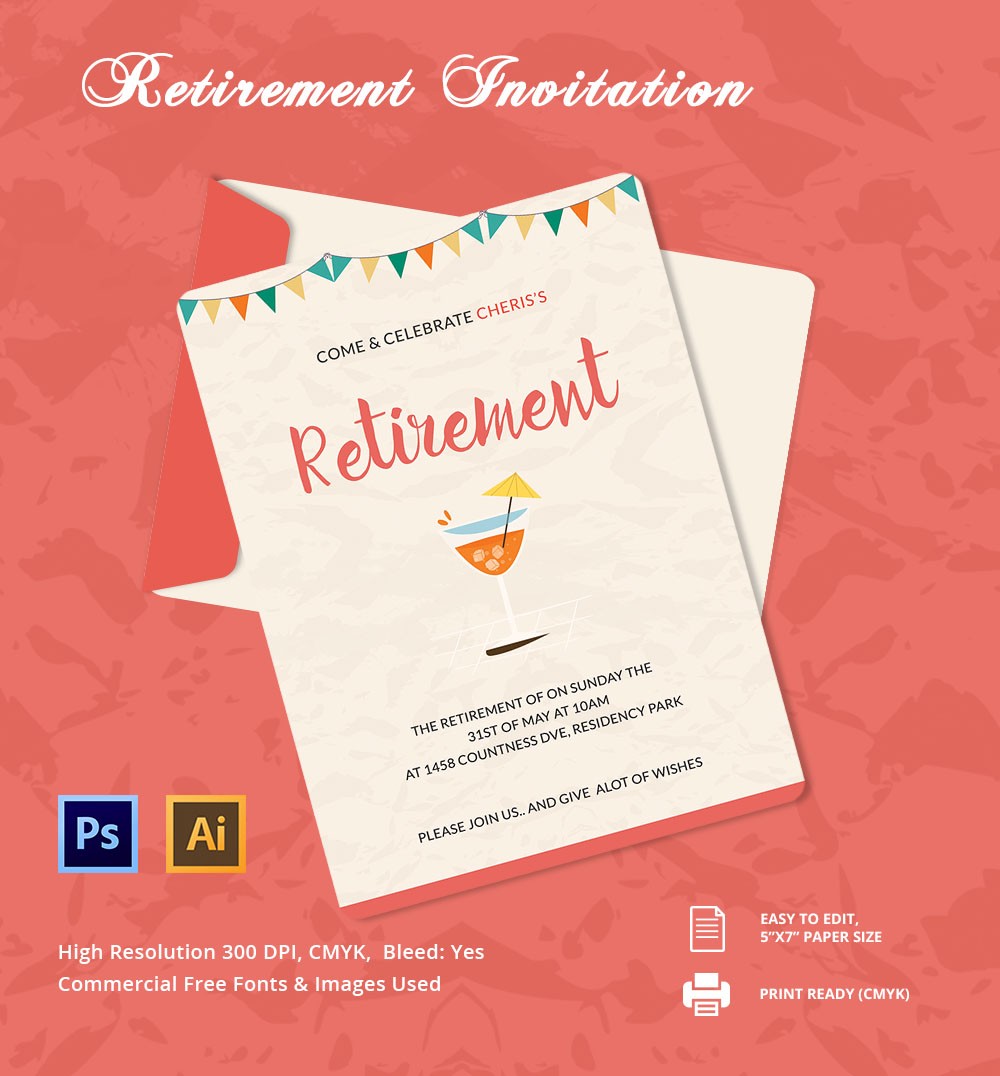 15 Retirement Invitation Templates Free Sample Example Format