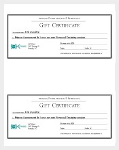 155 Gift Certificate S Free Sample Example Format Fitness