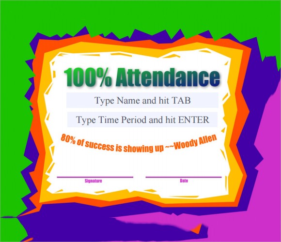 16 Attendance Certificate Template Download Free Documents In PDF Perfect