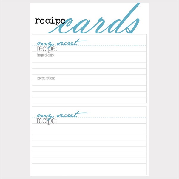 17 Recipe Card Templates Free PSD Word PDF EPS Format Download Printable Cards 3x5