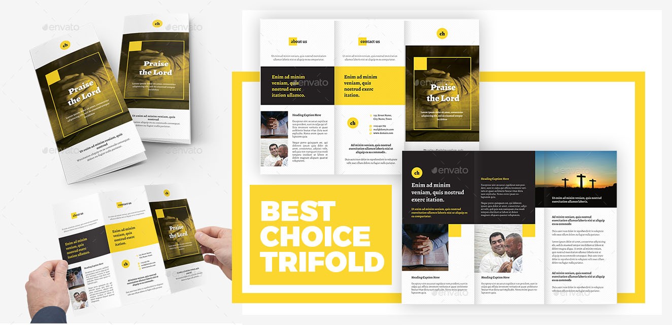 18 Church Brochure Templates For Modern Churches DesignerCandies Best Tri Fold