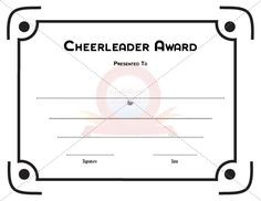 19 Best CHEERLEADER AWARD TEMPLATES Images On Pinterest Award Cheerleading Certificate