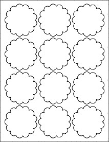 2 5 Scalloped Labels Decorative With Edges Tag Template