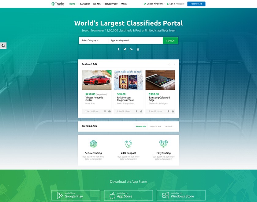 20 Best Free Responsive Bootstrap HTML5 S Classified Ads