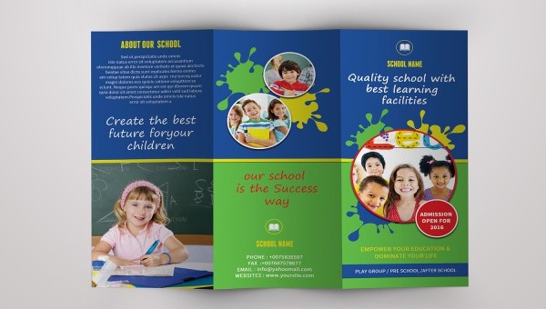 20 Daycare Brochure Templates PSD Vector EPS JPG Download Preschool