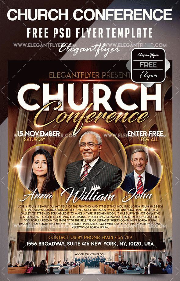 20 Free PSD Church Flyer Templates In For Special Events