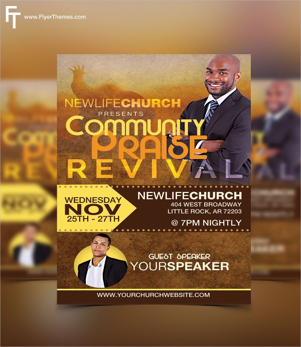 20 Revival Flyers Free PSD AI EPS Format Downloads Church Flyer