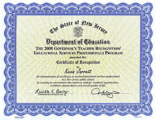 2008 Elementary Teacher Of The Year One SEVEN D Flickr Certificate