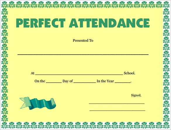 21 Attendance Certificate Templates DOC PDF PSD Free Perfect