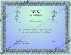 21 Best Reiki Images On Pinterest Award Certificates Certificate Template
