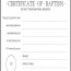 21 Sample Baptism Certificate Templates Free Example Water