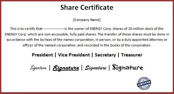 21 Share Stock Certificate Templates PSD Vector EPS Free Blank Certificates Download