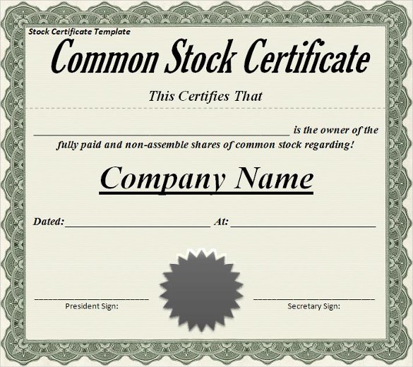 21 Share Stock Certificate Templates PSD Vector EPS Free Template Microsoft