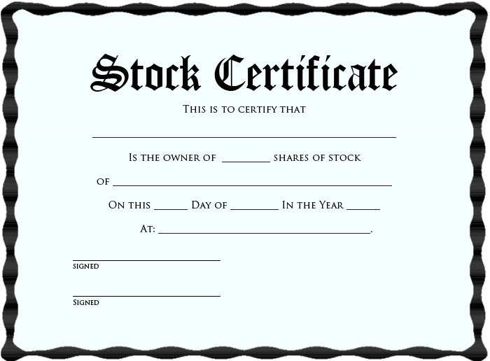 21 Stock Certificate Templates Word PSD AI Publisher Free Blank Share Certificates Download