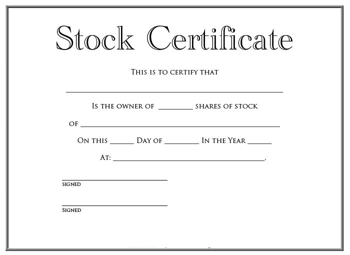 21 Stock Certificate S Word PSD AI Publisher Free Corporate