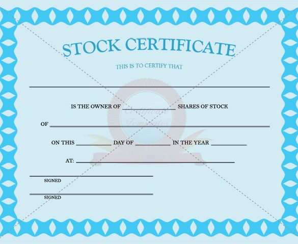 21 Stock Certificate Templates Word PSD AI Publisher Free Template Microsoft