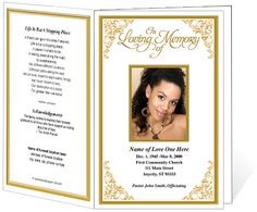 214 Best Creative Memorials With Funeral Program Templates Images On Memorial Service Ideas