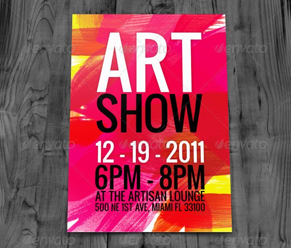 23 Art Event Flyer Templates Free Premium Download Show Flyers