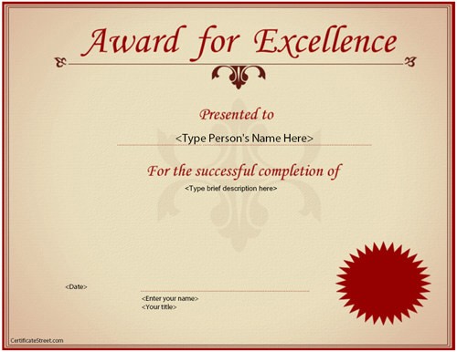 23 Best Award Certificate Templates Sample Long Service Template