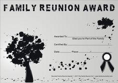 23 Best Awards Images On Pinterest Family Gatherings Reunion Award Certificates