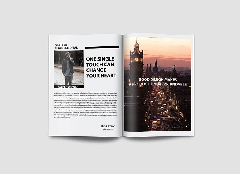 23 Modern Magazine Designs Mockups To Print Free Premium Simple Template