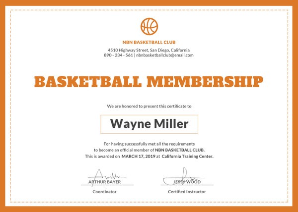 23 Sports Certificate Templates Free Sample Example Format Printable