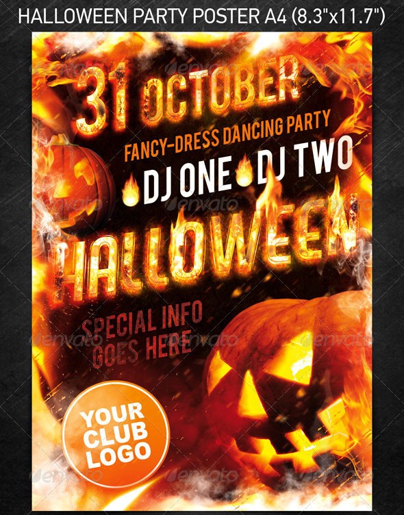 23 Wicked Halloween PSD Flyer Templates Web Graphic Design Free Psd